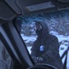 Shot from inside the truck: Tom, Reed, Josh